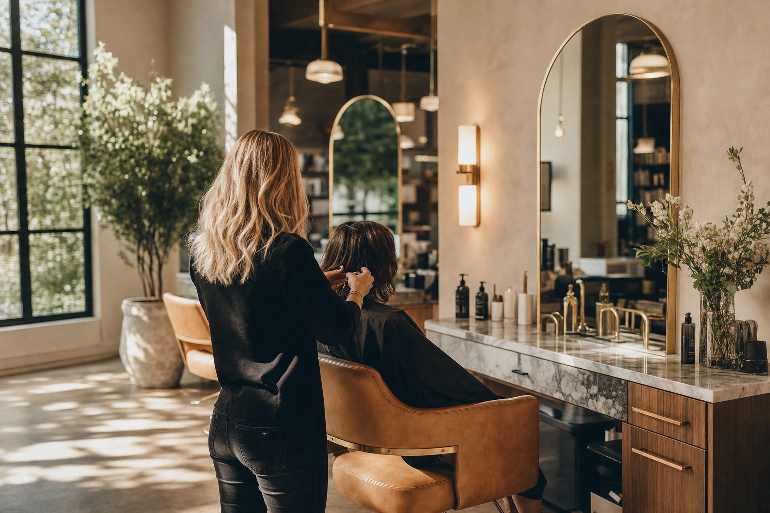 Hair salon interior
